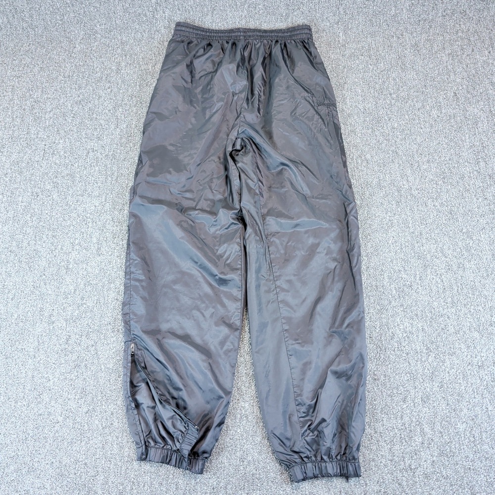 Spalding Men Track Pants Small Black Nylon Vintage Made Canada Windbreaker Jog